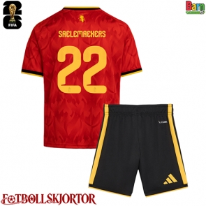 Belgien Alexis Saelemaekers #22 Hemmakläder Barn VM 2026 Kortärmad (+ Korta byxor)